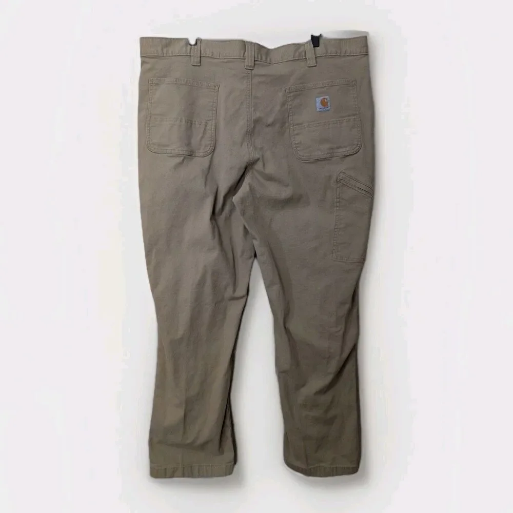Carhartt Rigby Canvas Dungaree Pants Mens 42x32 Tan Relaxed Workwear